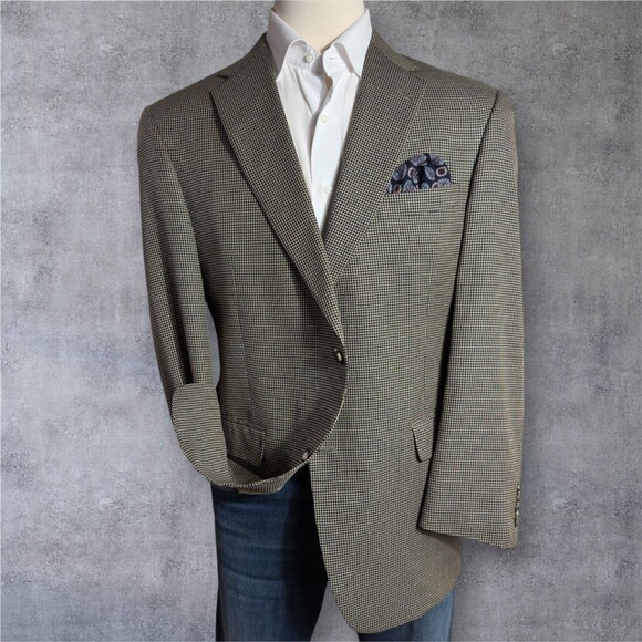 HART SCHAFFNER MARX Mens Blazer Sport Coat Two Button Jacket 44R SILK/WOOL Suits - Picture 2 of 11